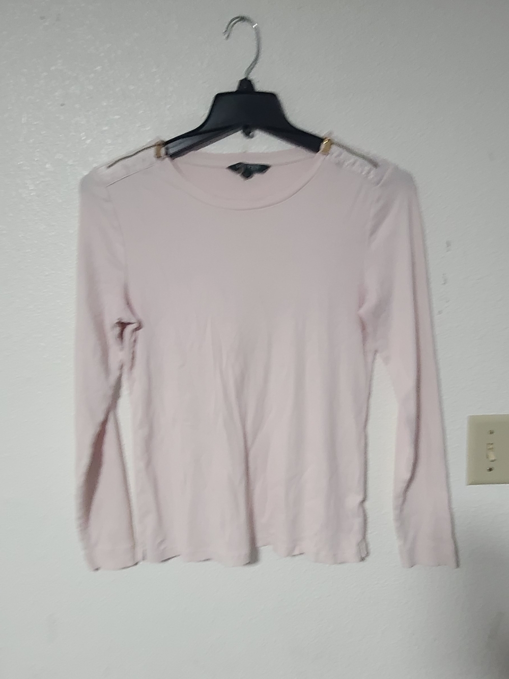 Light Pink Long-Sleeve Crewneck Top